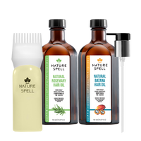 Batana & Rosemary Hair Nourishment Set with pump and Oil Applicator Set