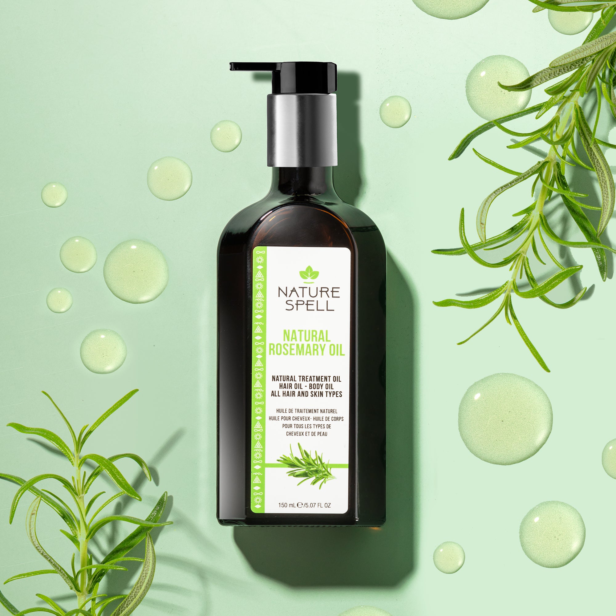 Batana & Rosemary Hair Nourishment Set with pump and Oil Applicator Set