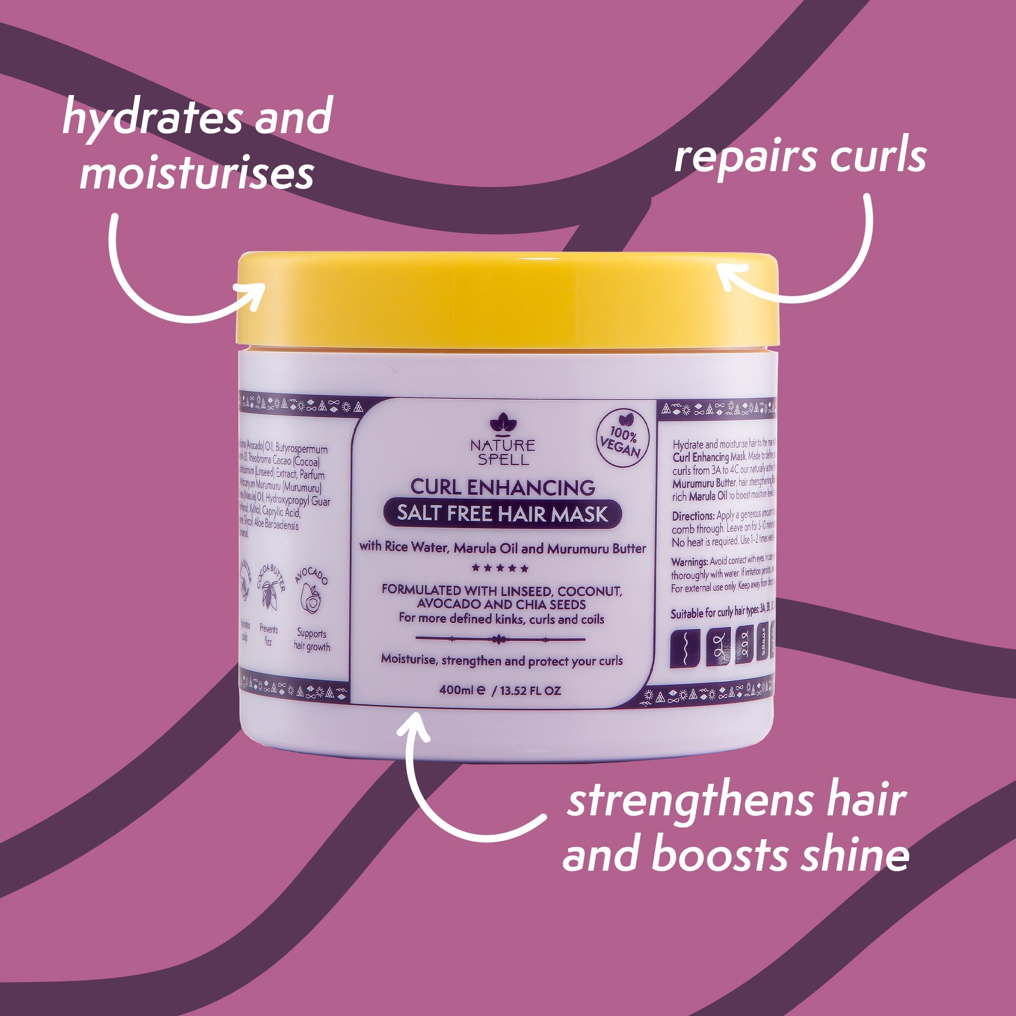 Curl Enhancing Haircare Collection - Shampoo, Conditioner, Hair Mask, Leave in Curl Cream