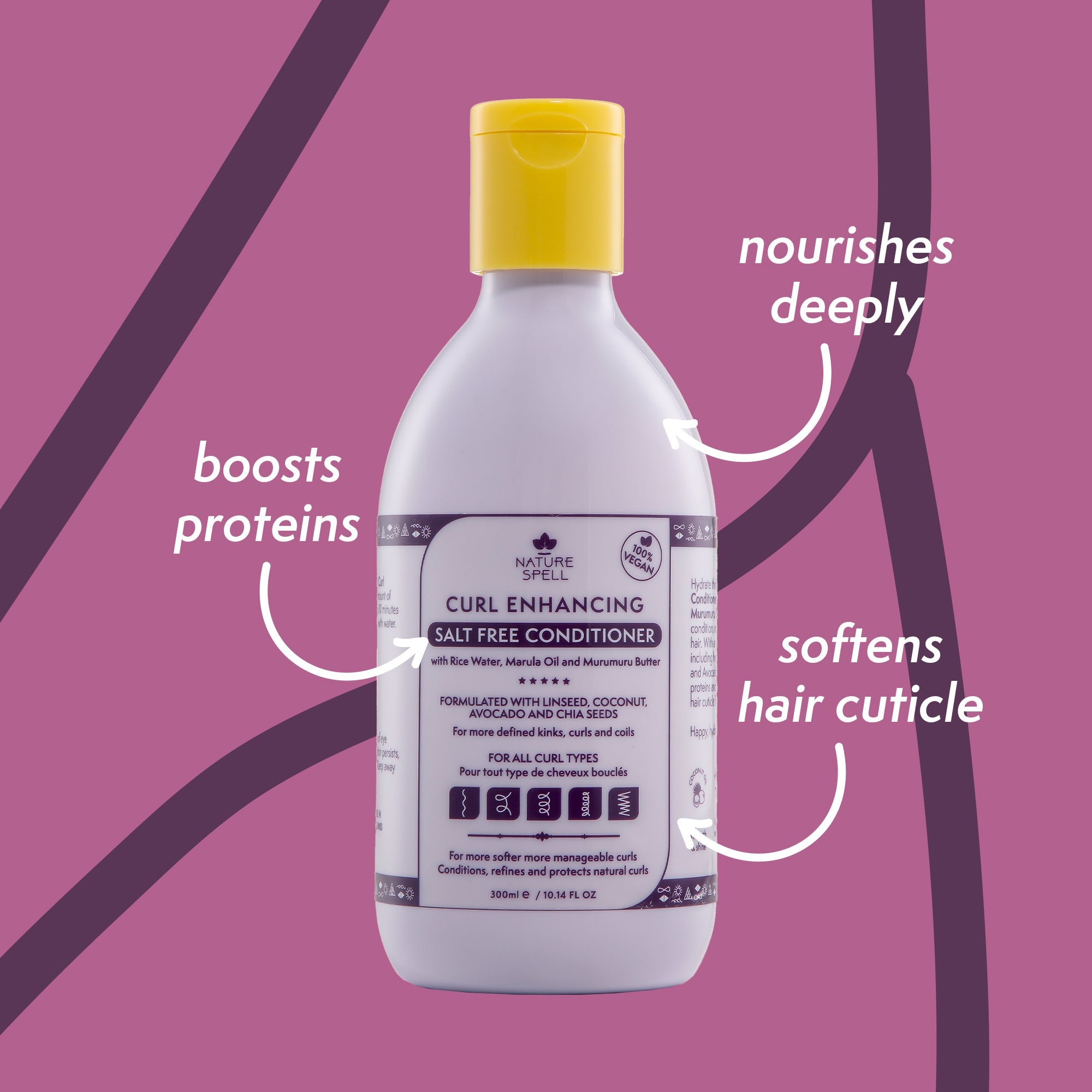 Curl Enhancing Haircare Collection - Shampoo, Conditioner, Hair Mask, Leave in Curl Cream