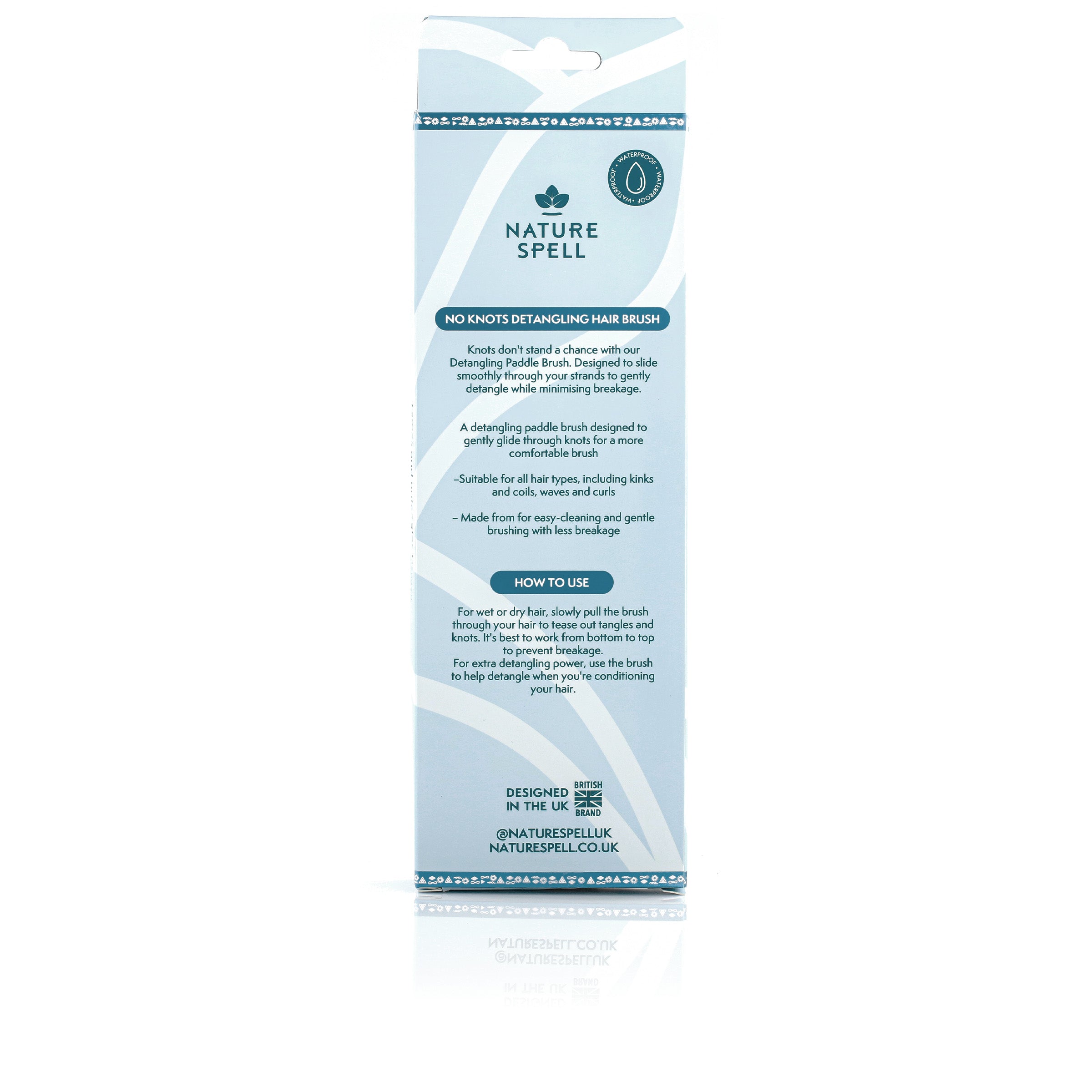 No Knots Detangling Hair Brush - Matt Blue