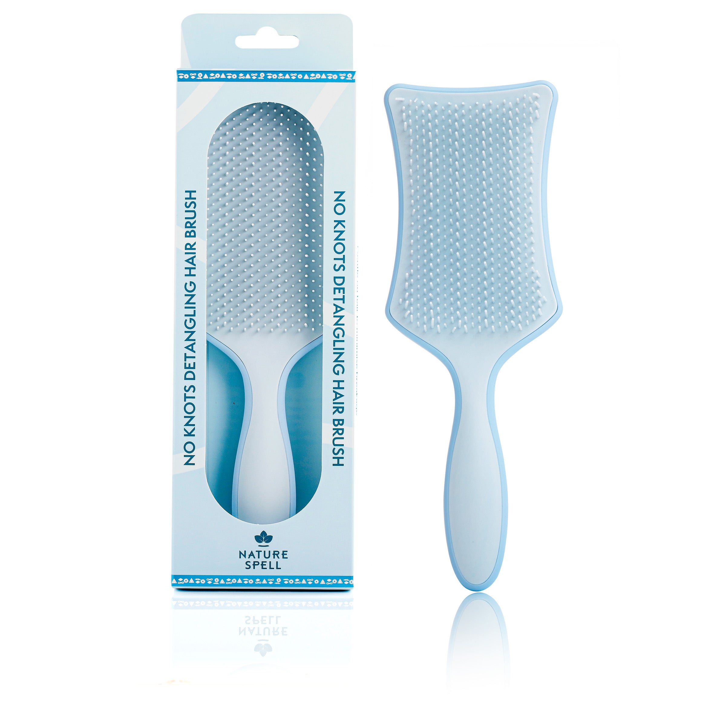 No Knots Detangling Hair Brush - Matt Blue