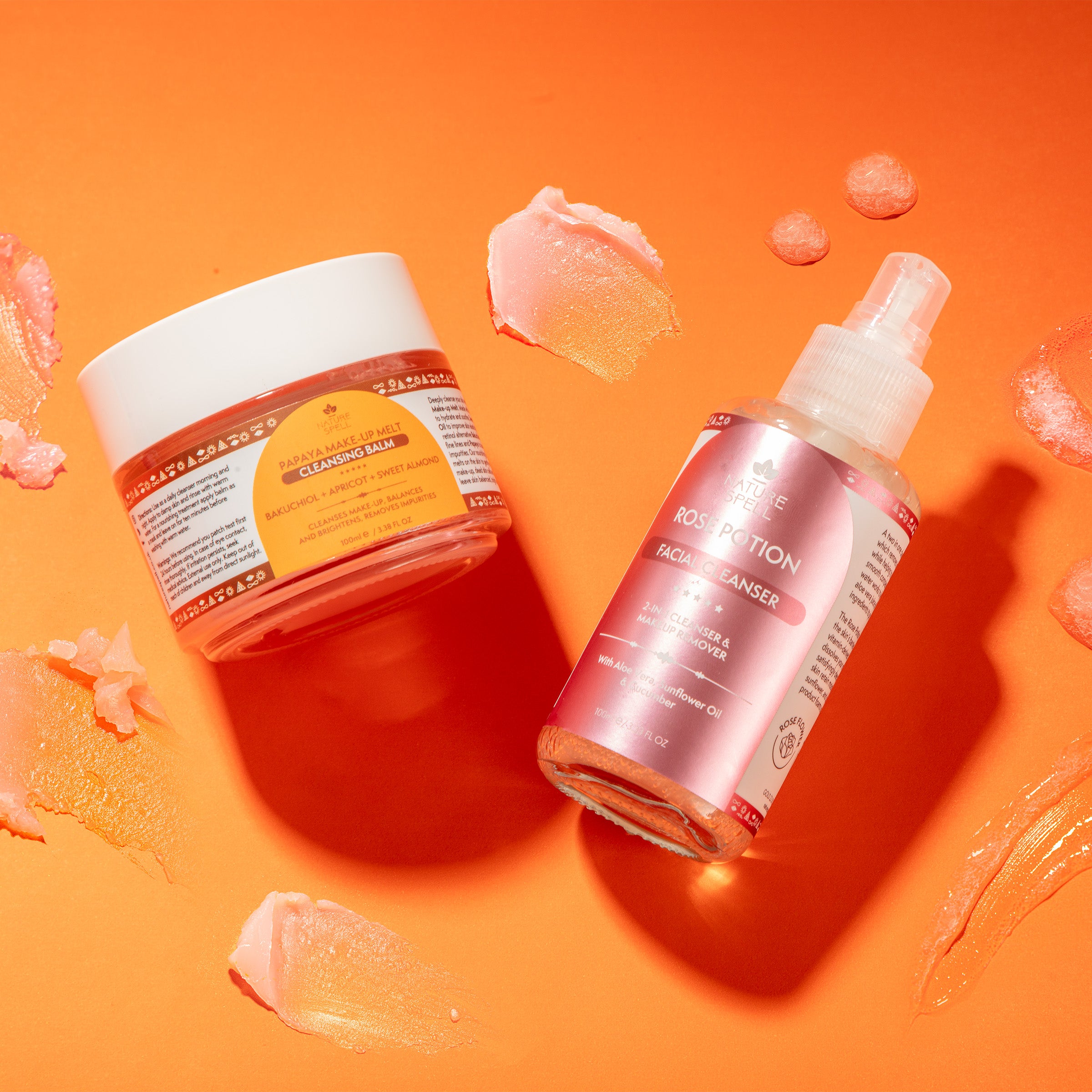 Double Cleansing Duo: Papaya Make-up Melt Cleansing Balm & Rose Aloe Vera Facial Cleanser