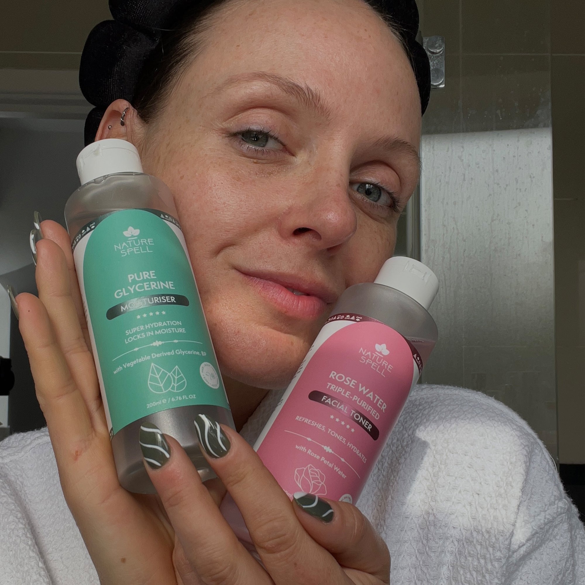 Glass Skin Duo: Rose Water Toner & 100% Pure Glycerine