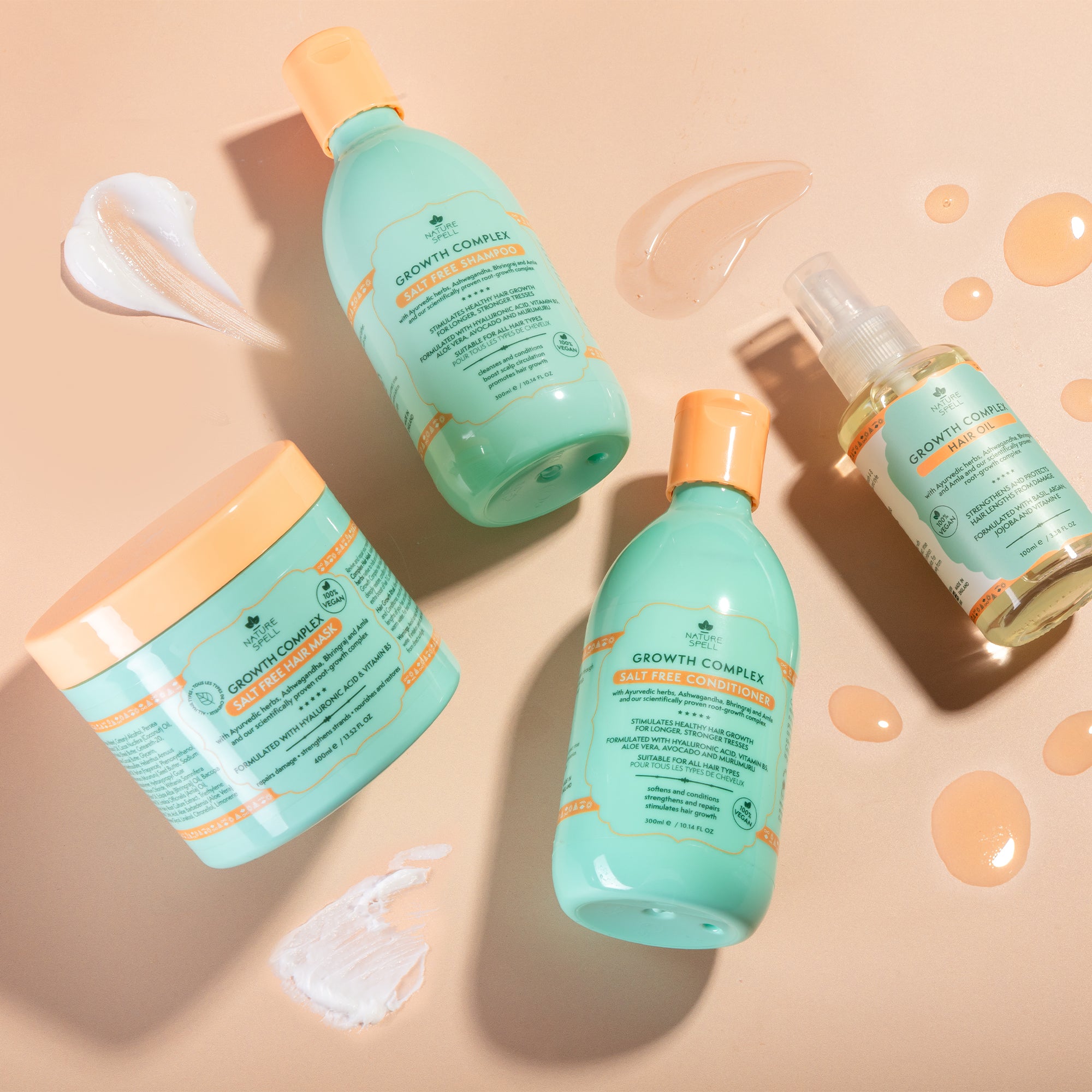 Growth Complex Hair Growth Set - Shampoo, Conditioner, Hair Mask, Hair Oil