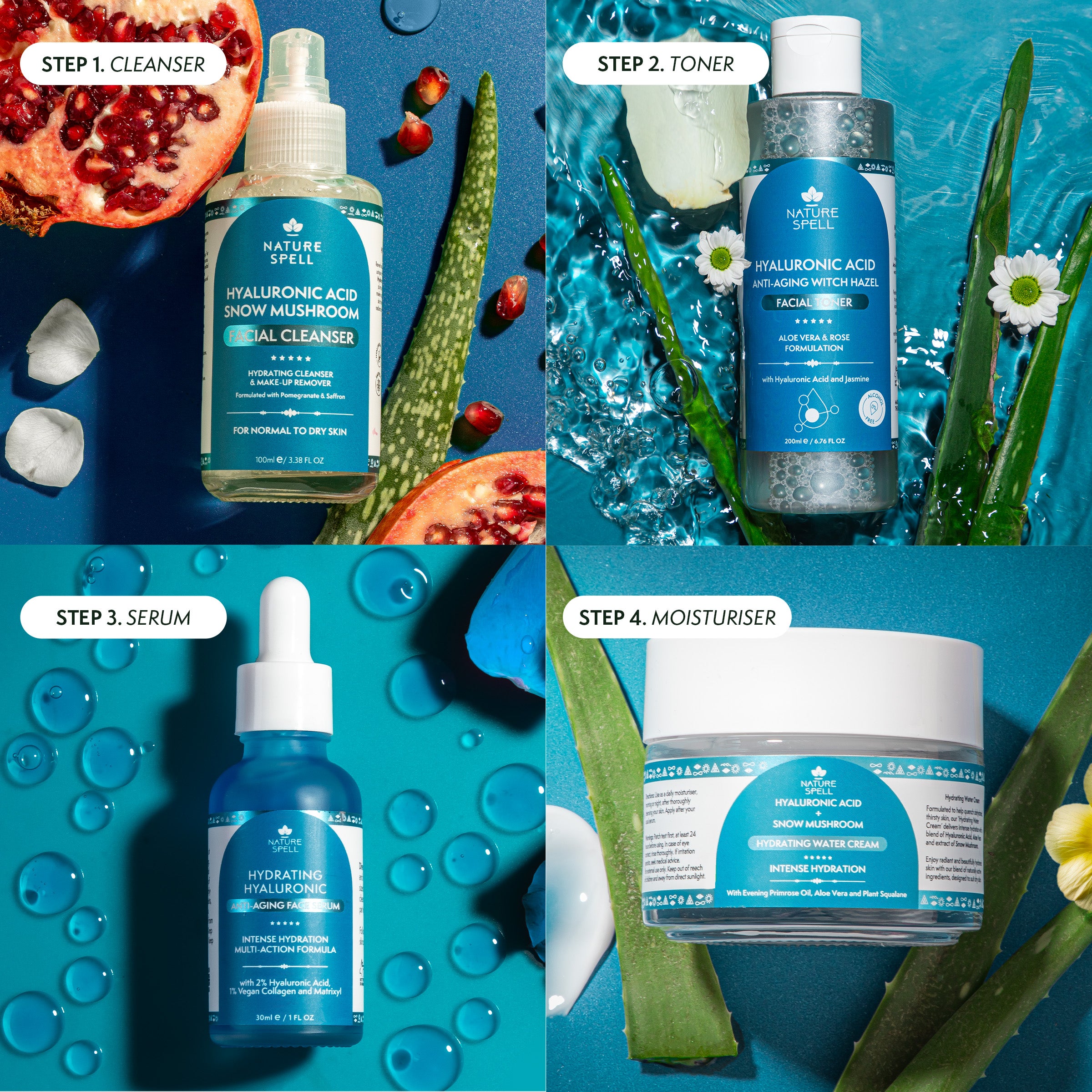 Hydrating Hyaluronic + Snow Mushroom  Skincare Set