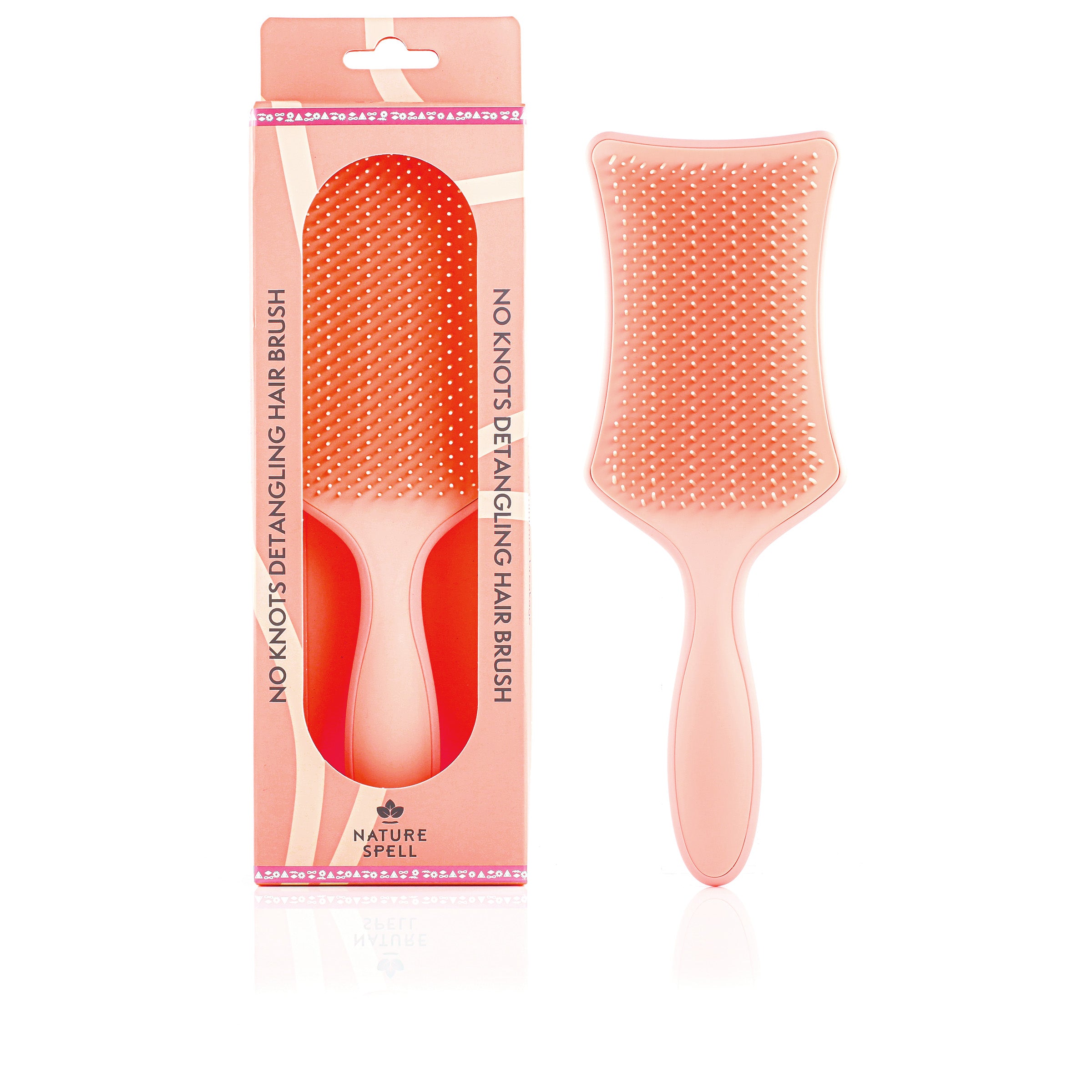 No Knots Detangling Hair Brush - Matt Pink