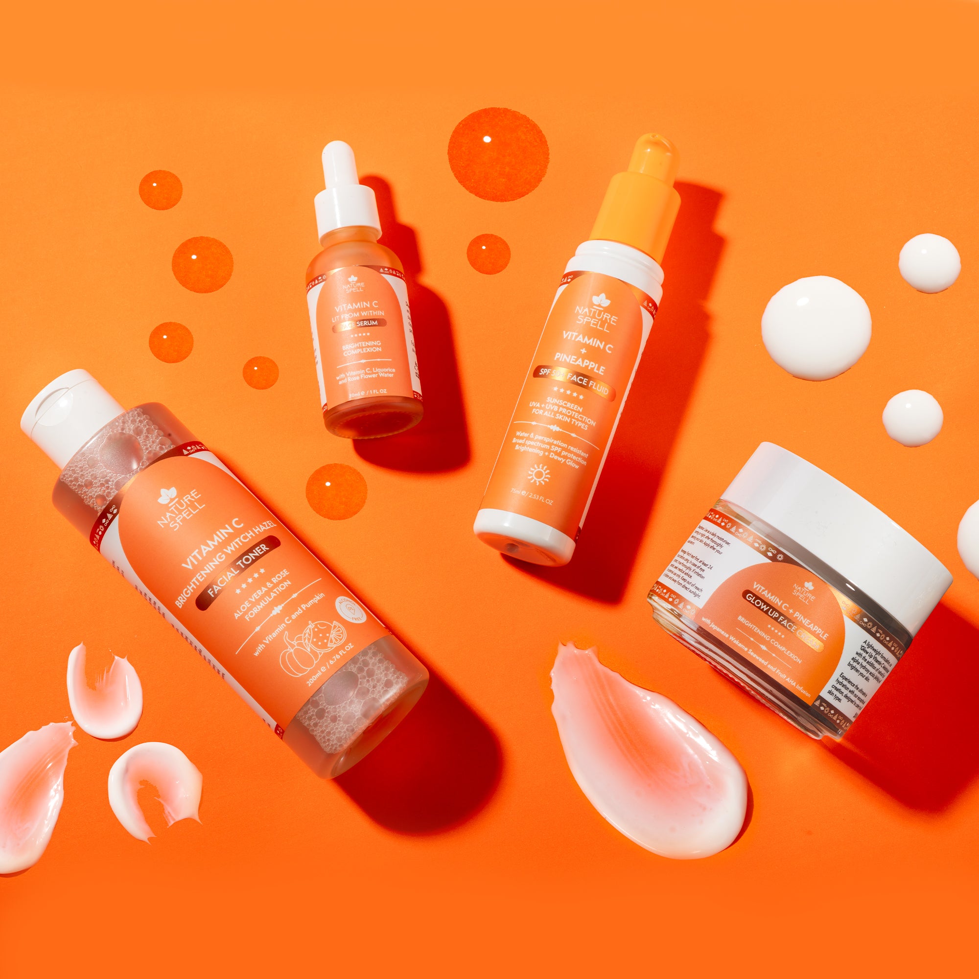Vitamin C Brightening Skincare Set - Toner + Serum + Moisturiser + SPF 50