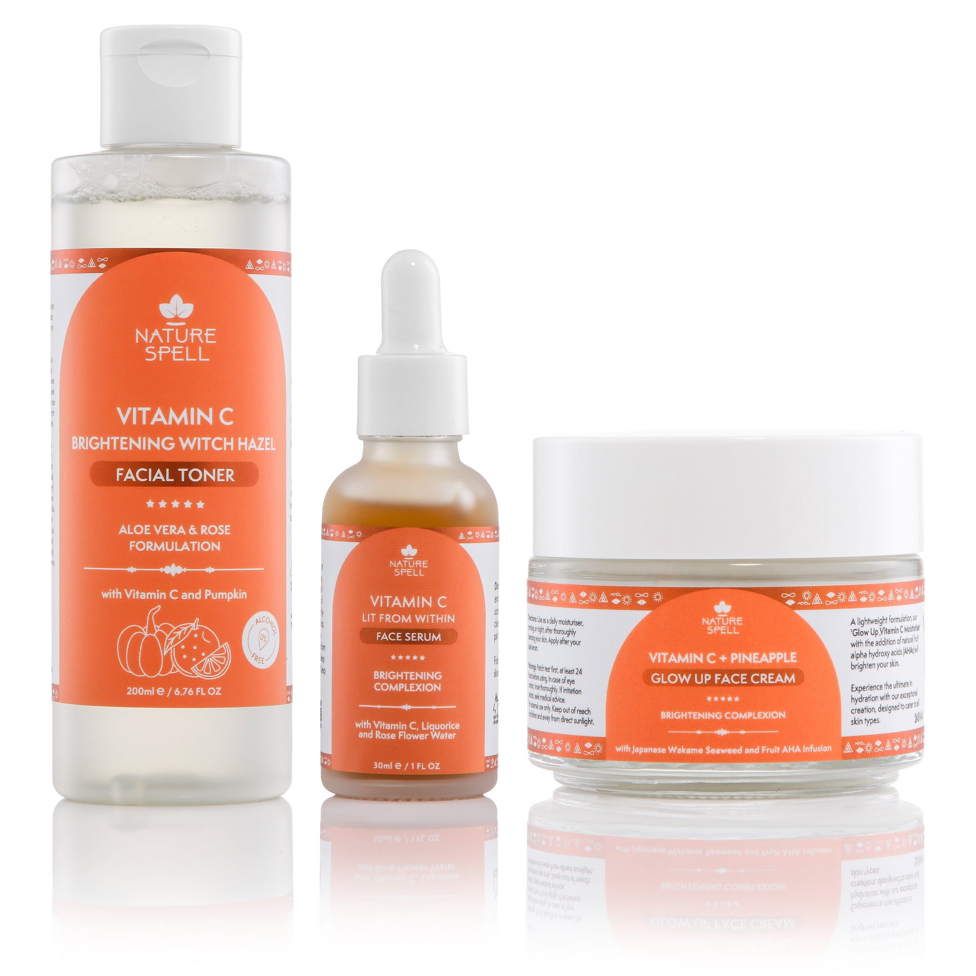 Vitamin C Brightening Skincare Set - Toner + Serum + Moisturiser