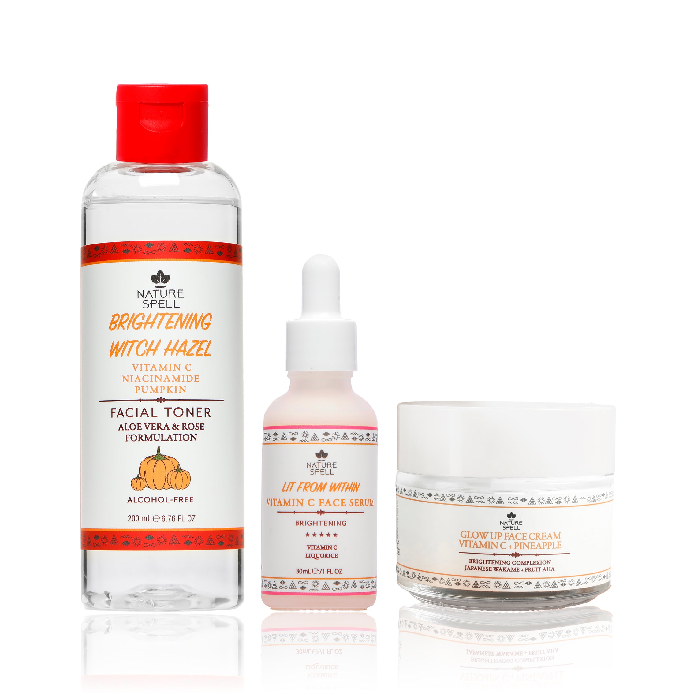 Vitamin C Brightening Skincare Set - Toner + Serum + Moisturiser