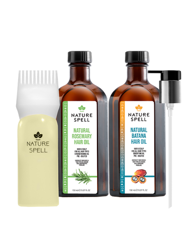 Batana & Rosemary Hair Nourishment Set with pump and Oil Applicator Set