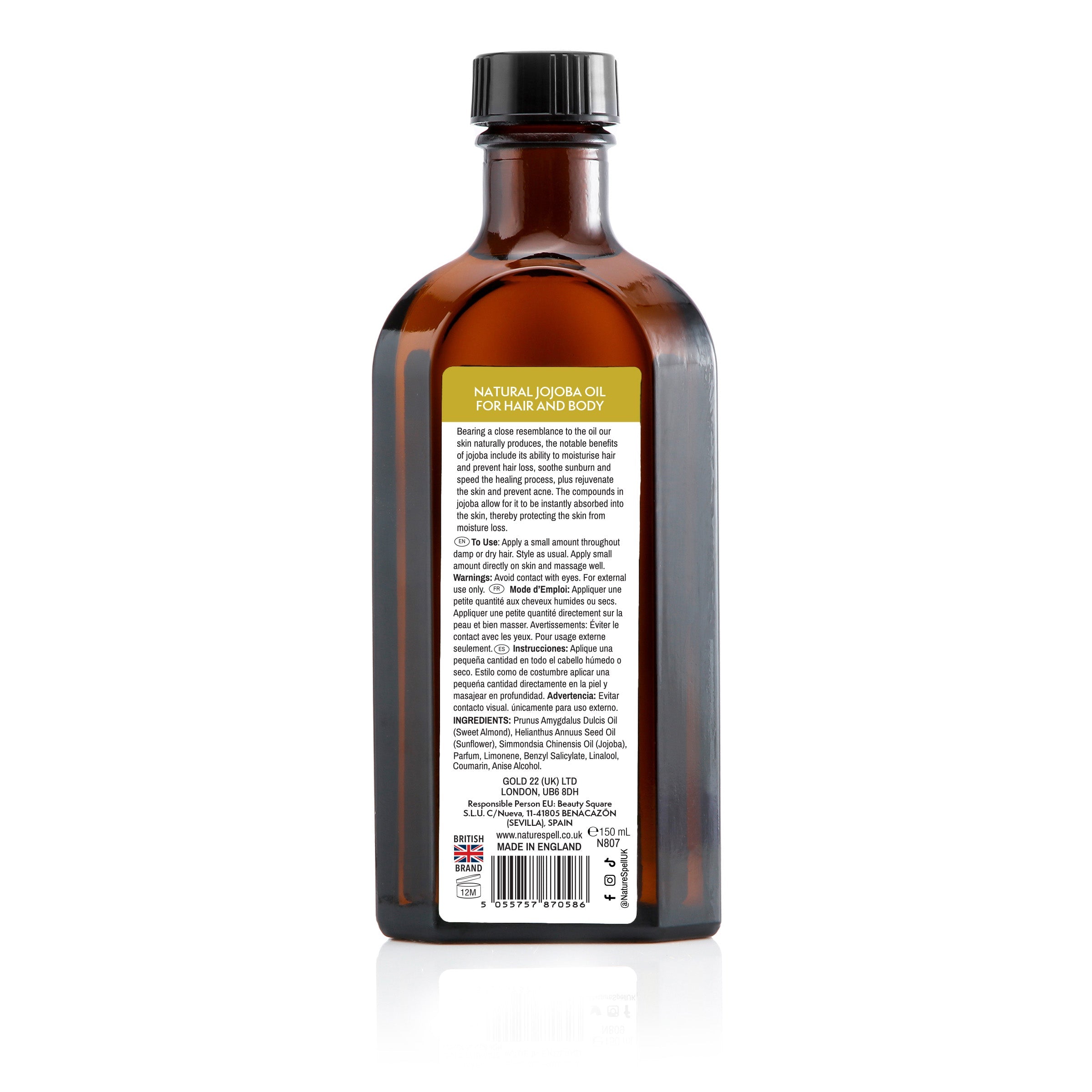 Jojoba Oil For Hair & Skin