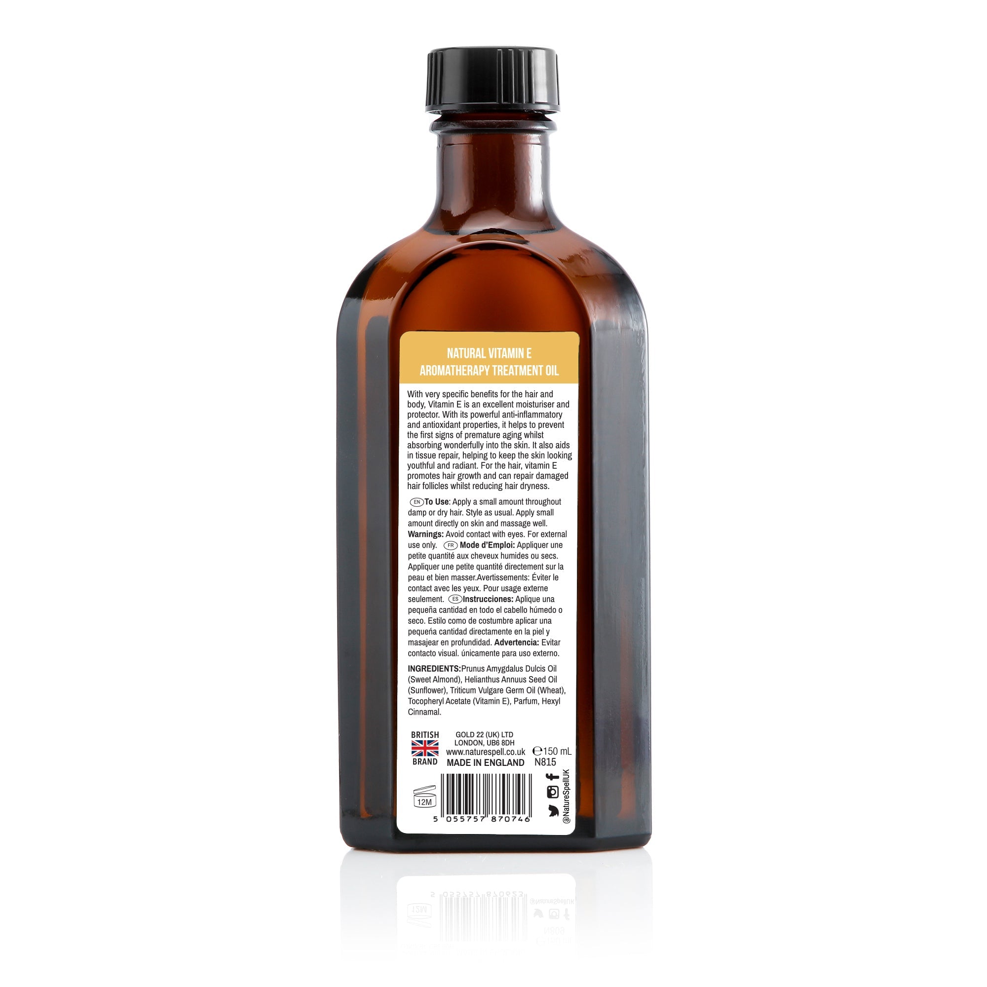 Vitamin E Oil For Hair & Skin