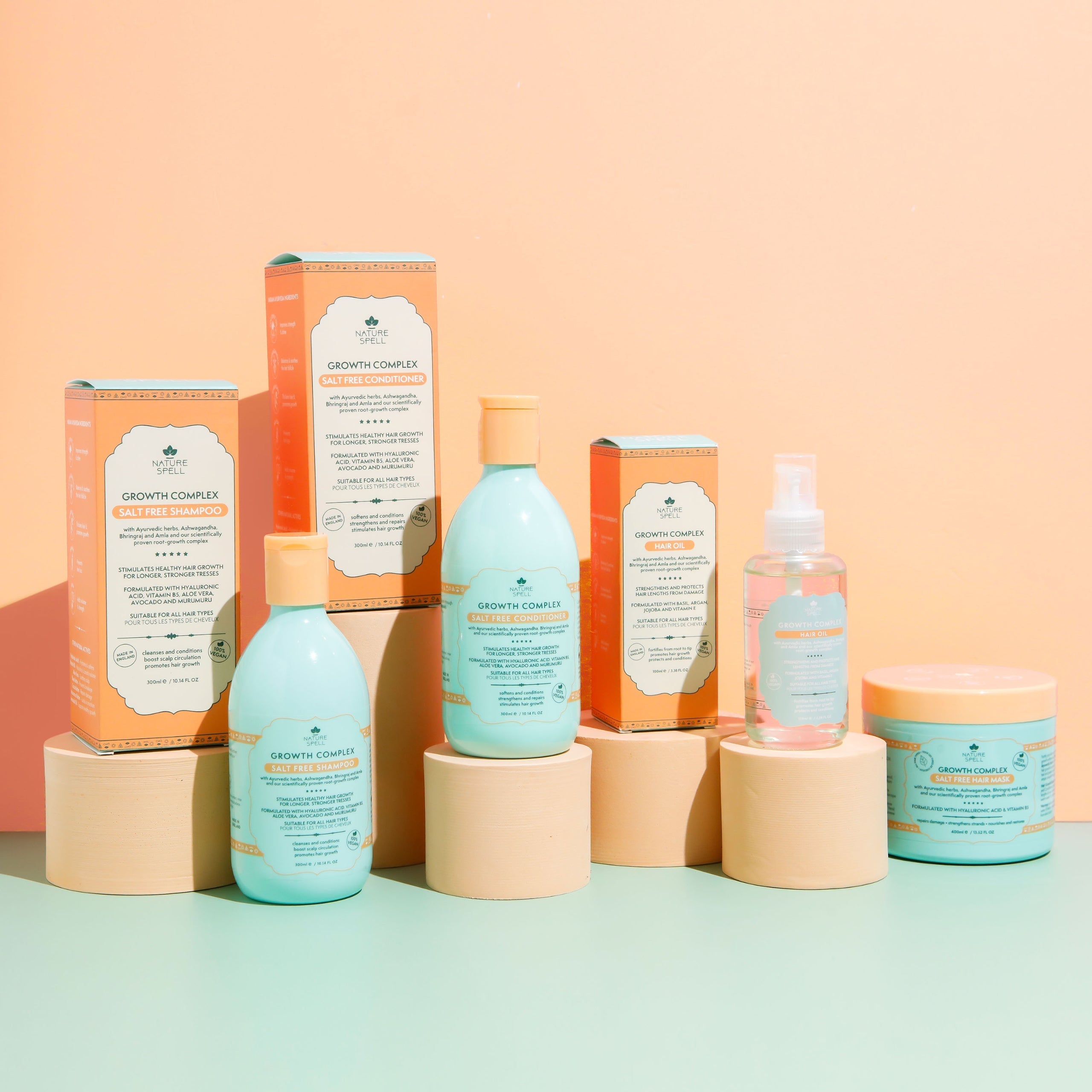 Growth Complex Hair Growth Set - Shampoo, Conditioner, Hair Mask, Leave-in Styling Conditioner & Hair Oil
